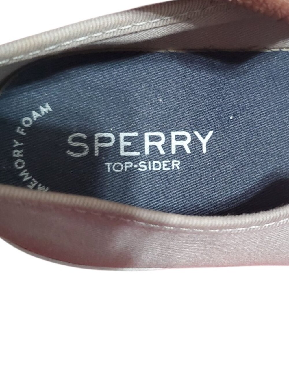 Sperry Womens Canvas Sneakers With Leather Laces gray Size 8.5M - Picture 4 of 12